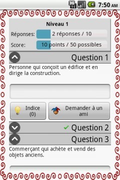 Quiz Métiers en français 截图1