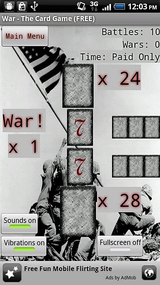 战争 -纸牌游戏（免费）截图1