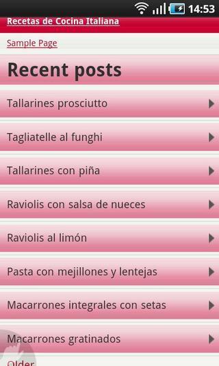 Recetas De Cocina Italiana截图2