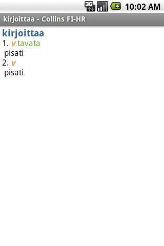 迷你柯林斯字典:芬兰语克罗地亚语截图4
