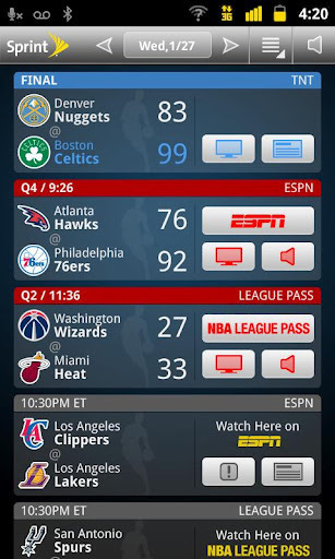 Sprint NBA Mobile截图3