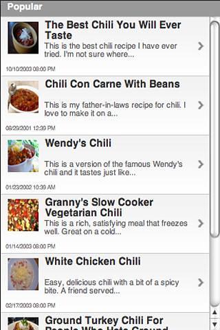Chili Recipes截图1