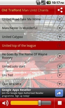 Old Trafford Manchester Chants截图