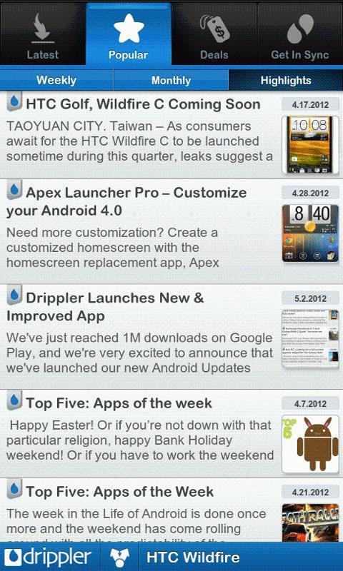 Drippler  Wildfire S(HTC版)截图3