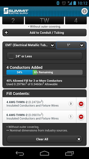 Conduit Fill Tracker截图2