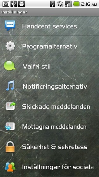 Handcent SMS Swedish Language截图3