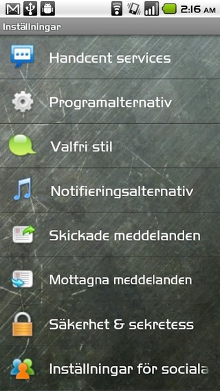Handcent SMS Swedish Language截图6