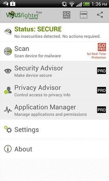 VIRUSfighter Android FREE截图