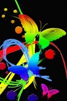 Neon Butterflies Live wallpaper 2截图1