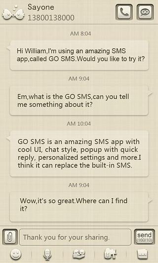 GO SMS Pro 14th Theme截图1