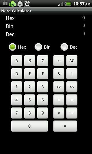 Nerd Calculator - Binary/Hex截图1