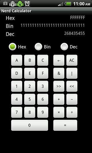 Nerd Calculator - Binary/Hex截图2