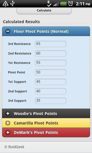 Pivot Points Calculator截图3