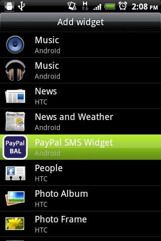 PayPal SMS Widget截图2