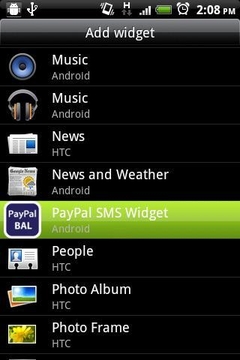 PayPal SMS Widget截图