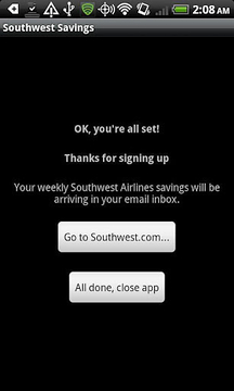 Airlines Savings by email截图