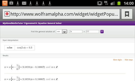 Widget - Trig Equation Solver截图4