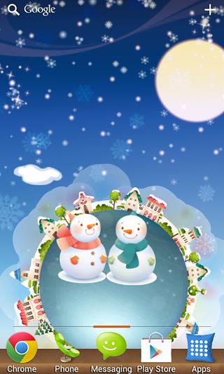 Rotate City Snowfall LWP(Free)截图1