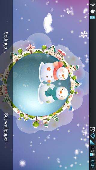 Rotate City Snowfall LWP(Free)截图3