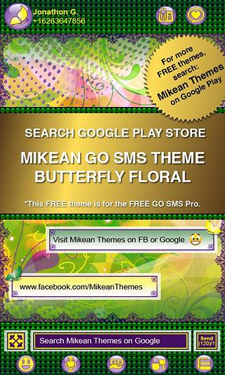 Diamond Flowers Theme 4 GO SMS截图2