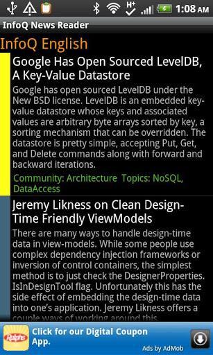 InfoQ 新闻阅读器截图1