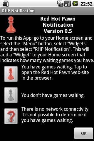 Red Hot Pawn Notification Widg截图1