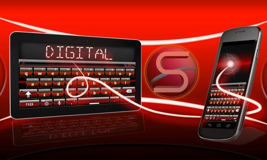 SlideIT Red Digital spirit skin截图4