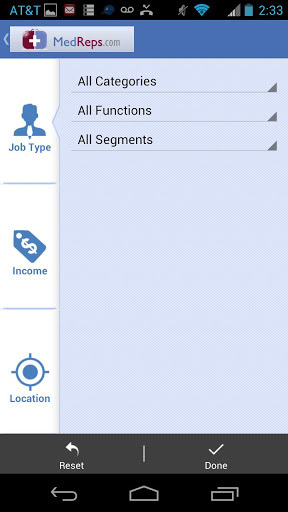 MedReps Mobile Job Search App截图2
