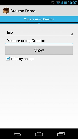 Crouton Demo Application截图1