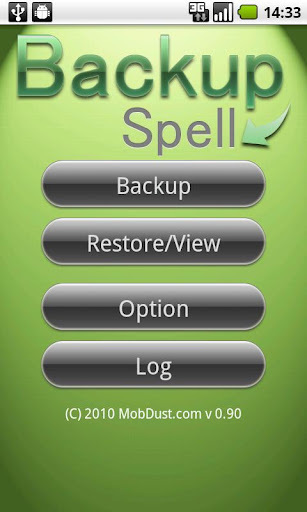 BackupSpell lite (sms contacts截图2