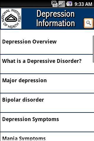 NIH Depression Information截图1