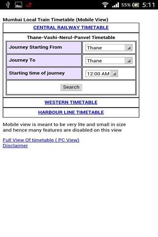 孟买当地列车时刻表截图3
