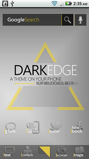 DarkEdge Gold (ADW Theme)截图1