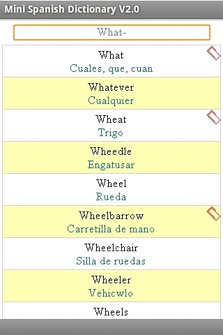 Mini Spanish Dictionary截图1