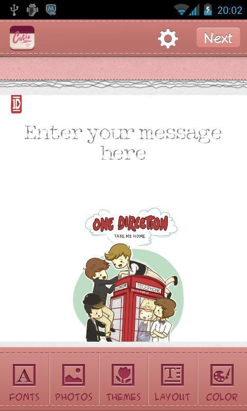 One Direction Pack For Textcutie截图4