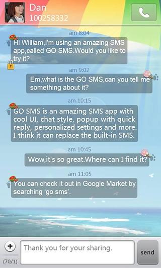 GOSMS Summer Theme截图1