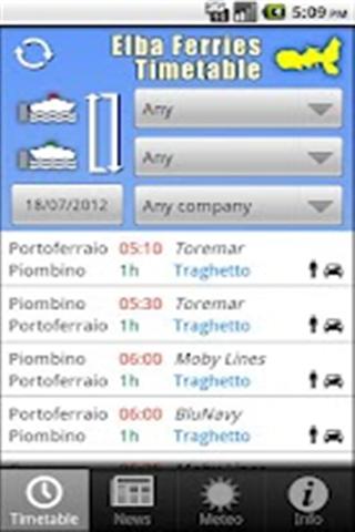 Elba Ferries Timetable截图1
