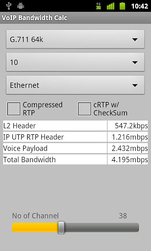 VoIP Bandwidth Calc截图6