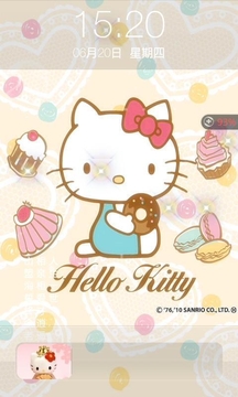 九宫Hello Kitty锁屏截图