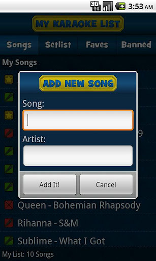 My Karaoke List截图2