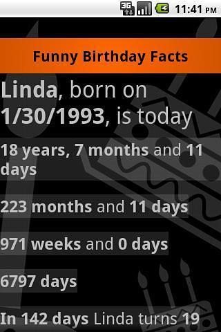 Funny Birthday Facts截图1