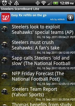 Steelers ScoreBoard Lite截图2