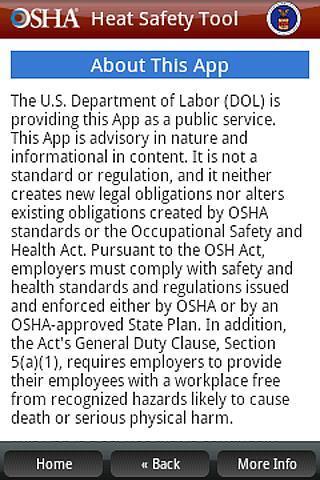OSHA Heat Safety Tool截图5
