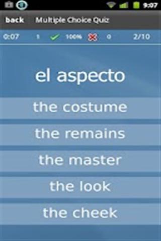 Learn Spanish Flashcards截图3