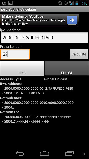 ipv6 Subnet Calculator截图1