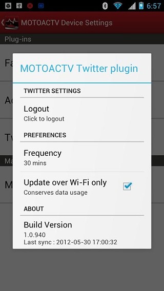 MOTOACTV plugin for Twitter.截图2