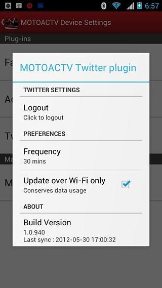 MOTOACTV plugin for Twitter.截图3