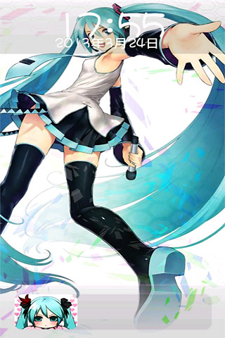 G锁屏初音未来超萌锁屏截图4