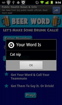 Beer Word (Drinking Game)截图