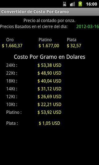 Cost Per Gram Converter截图3